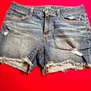 2 Pair of denim Distressed Women's Shorts. Size 8